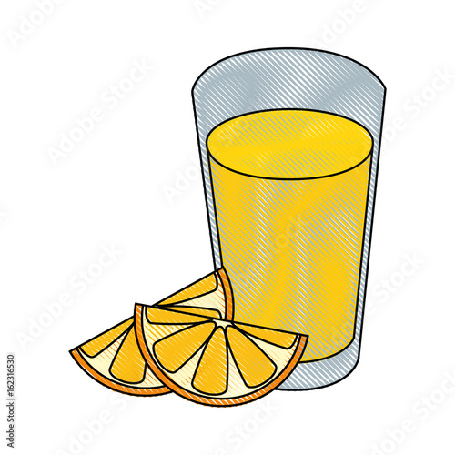 orange juice icon over white background colorful design vector illustration