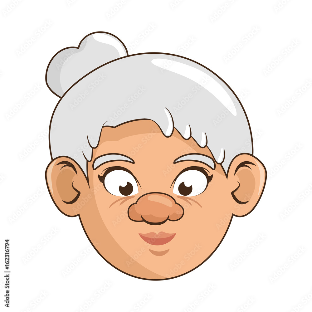 cartoon grandmother icon over white background colorful design vector illustration cartoon grandmother icon over white background colorful design vector illustration
