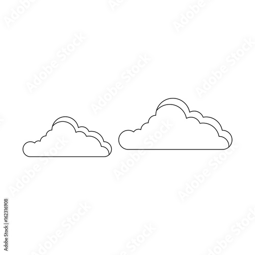 clouds icon over white background vector illustration