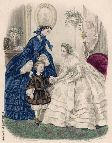 Wedding Dress 1860. Date: 1860
