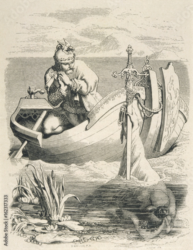 Foto Excalibur given to King Arthur by the Lady of the Lake
