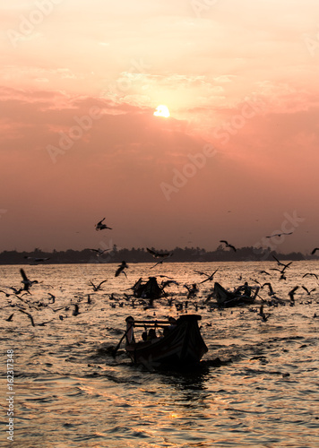 Yangon river sunset © idmanjoe