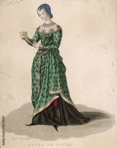 Laura De Noves - Green Dre. Date: circa 1340