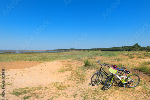 Fototapeta Naklejka Na Ścianę i Meble -  Bikes at the French Atlantic coast