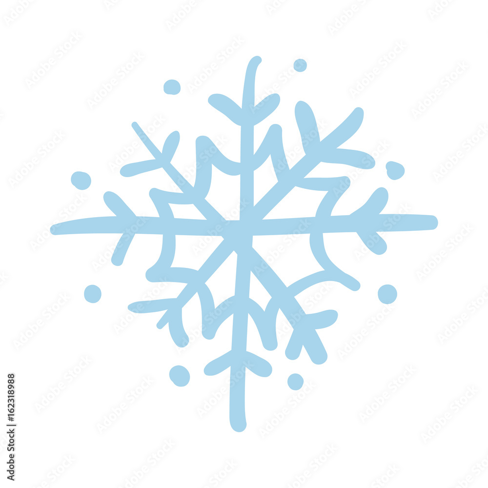 Snowflake hand drawn icon isolated on white background vector illustration. Northern ethnic culture element vector illustration. Snowflake hand drawn icon isolated on white background vector illustration. Northern ethnic culture element vector illustration.
