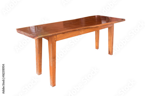 Wooden table isolated.