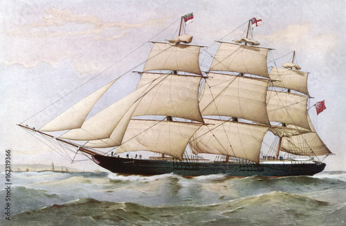 Картината върху платно Ship 'Ida Ziegler'. Date: 1854
