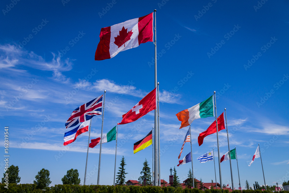 Canada Flag with others Canada Flag with others