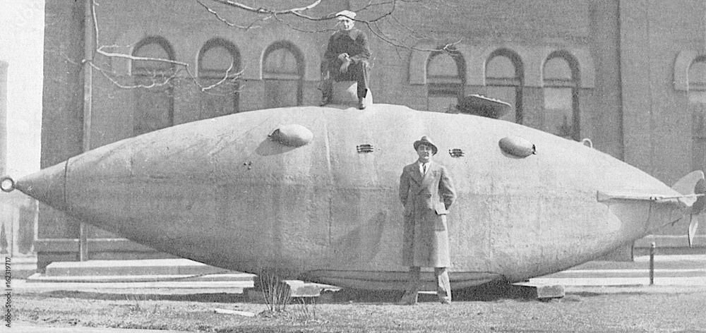 Naklejka premium Federal Civil War Submarine. Date: 1864