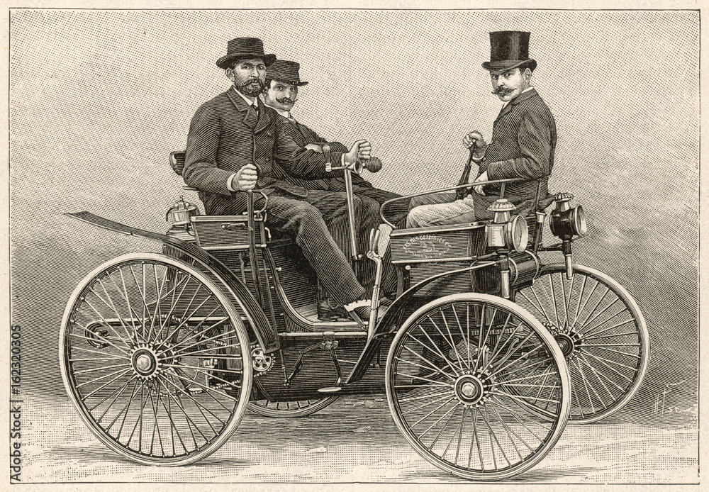 Peugeot 1891 motor car. Date: 1891 Peugeot 1891 motor car. Date: 1891