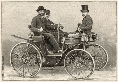 Peugeot 1891 motor car. Date: 1891 photo