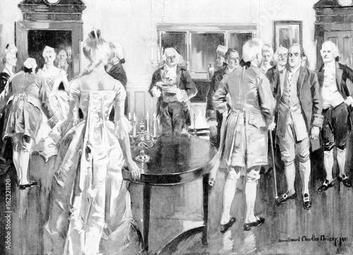 Billede på lærred Franklin - Christy. Date: 1706 - 1790