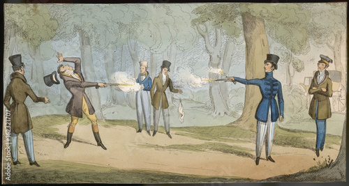 Duel with Pistols. Date: circa 1820