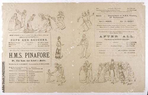 Pinafore - Programme 2. Date: 1878 photo