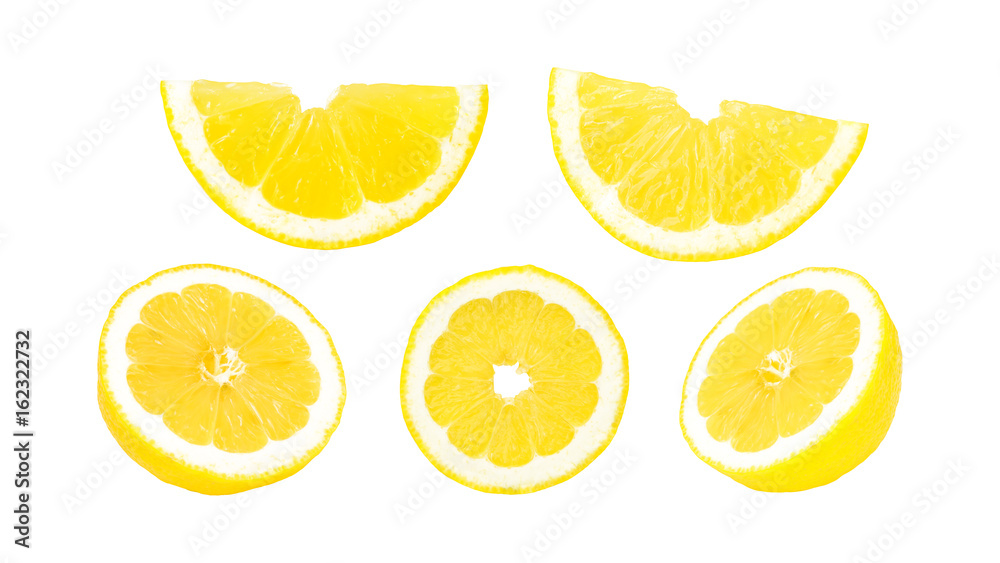 lemons on a white background.