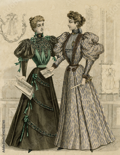 Fotografija Fashions for the 1890s. Date: 1890s
