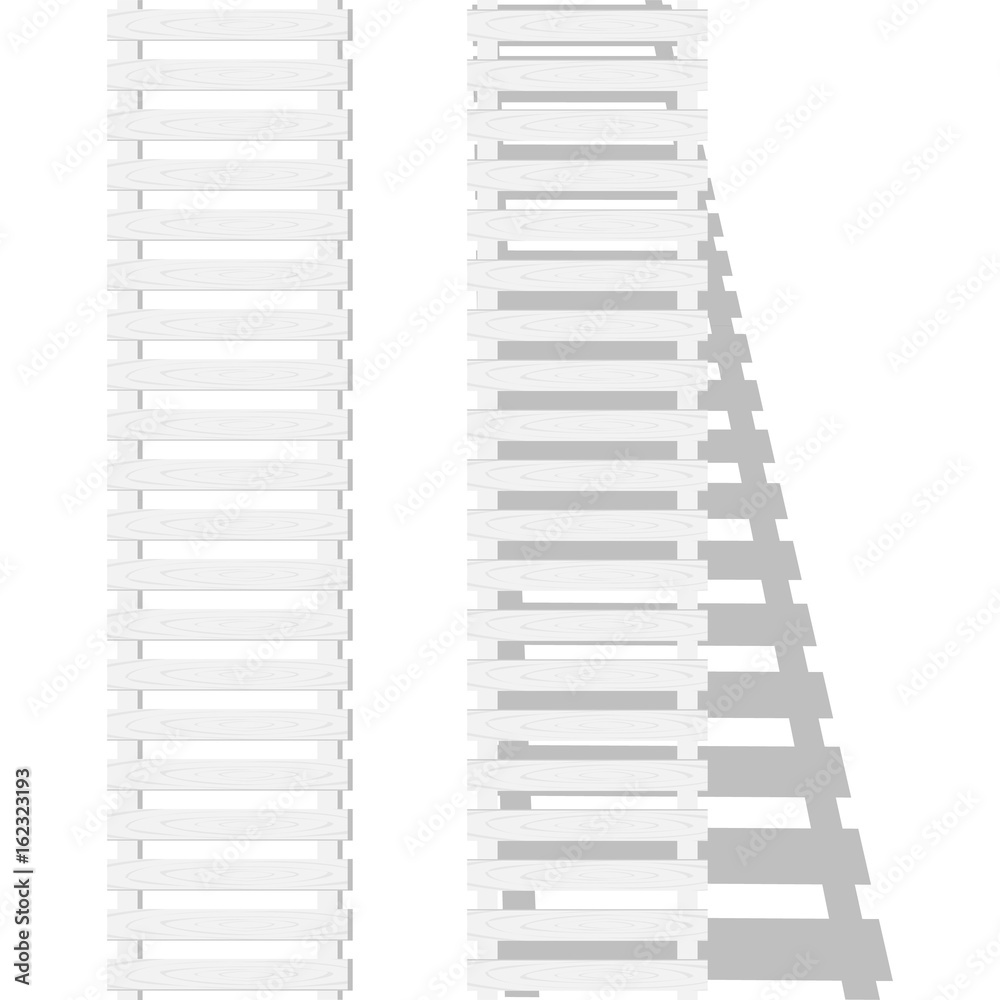 Wooden ladder Isolated. Vector illustration