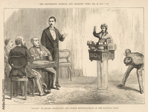 Maskelyne - Cook's automaton  Psycho. Date: 1875