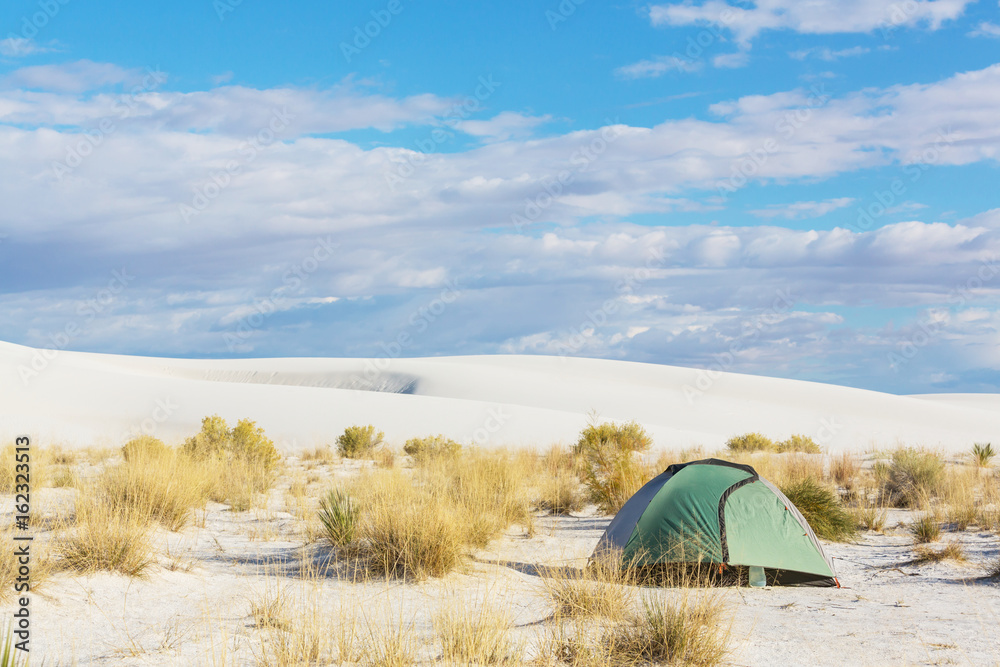 Tent in desert