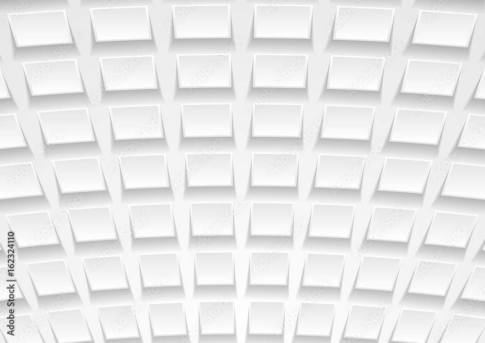 Abstract white tech paper squares background Abstract white tech paper squares background
