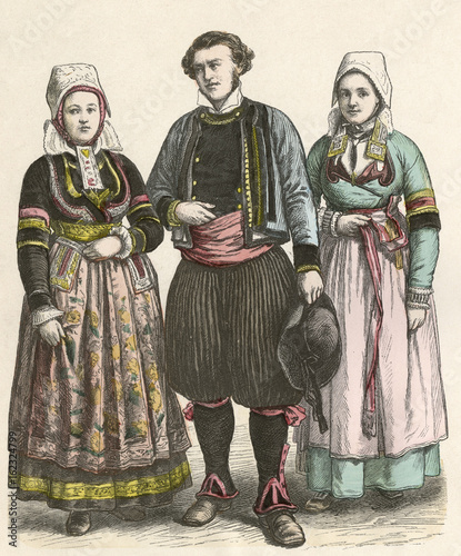 Racial - Breton Three. Date: late 19th century photo