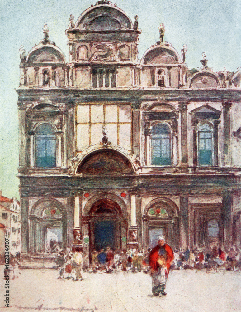 Obraz premium Venice - St Mark's School. Date: 1916