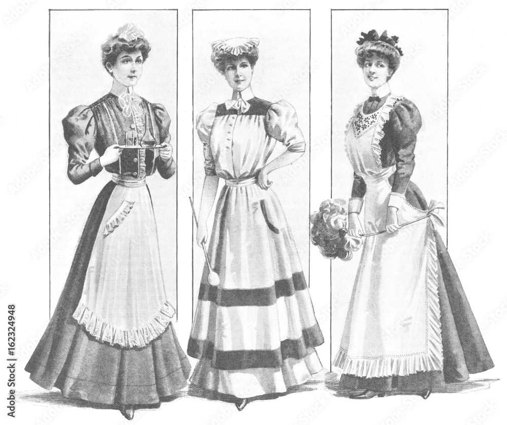 Fototapeta premium Servants' Clothing. Date: 1906