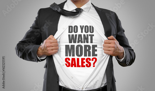 Do you want more sales? / man open shirt photo