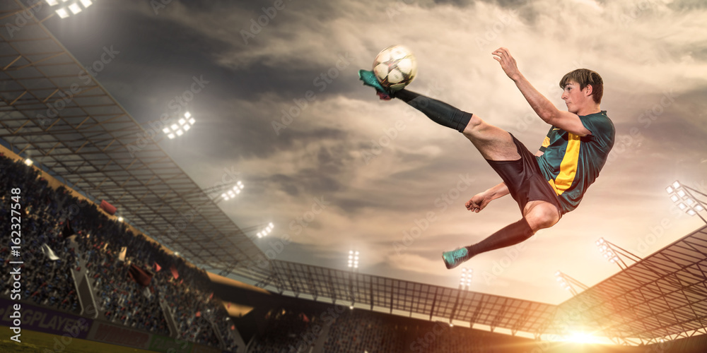 Fototapeta premium Fallrückzieher mit Sonnenuntergang