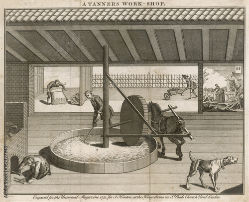 Slika na platnu Tanner's Workshop. Date: 1751