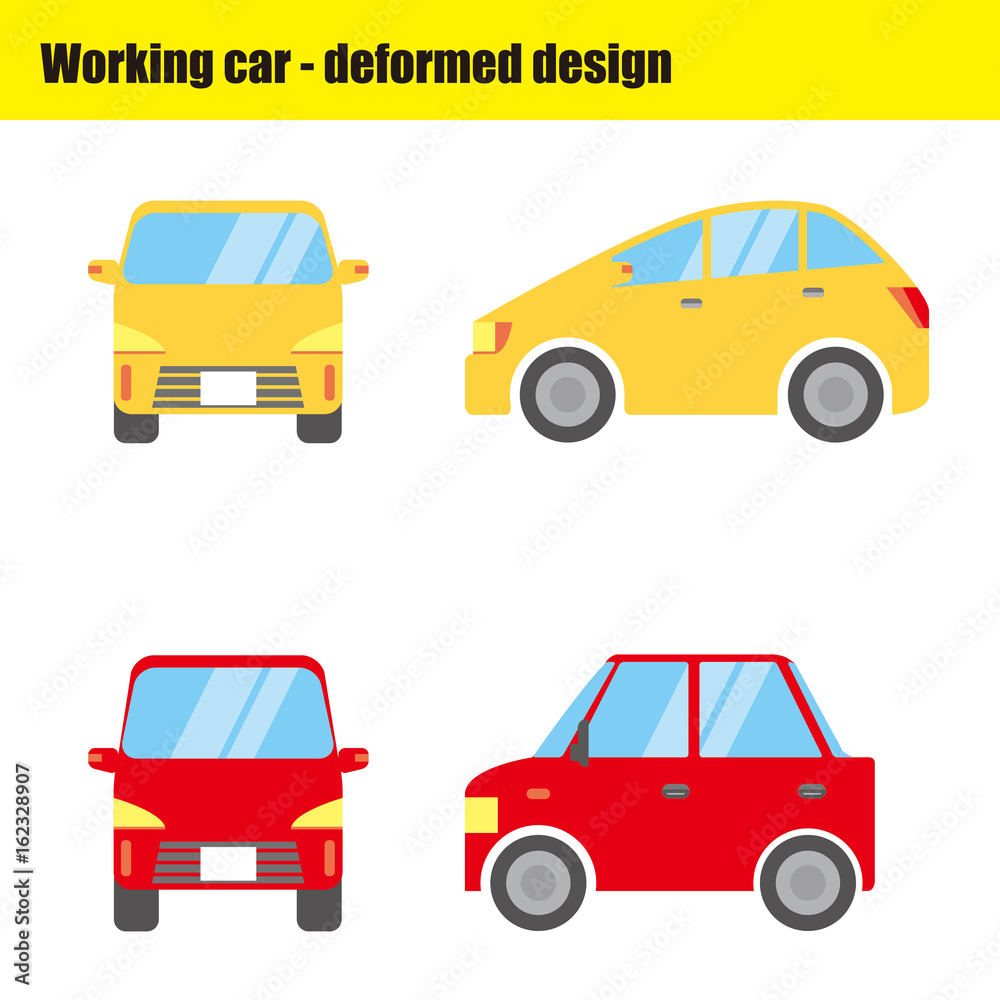 働く車のイラスト 普通車 営業車 Stock ベクター Adobe Stock