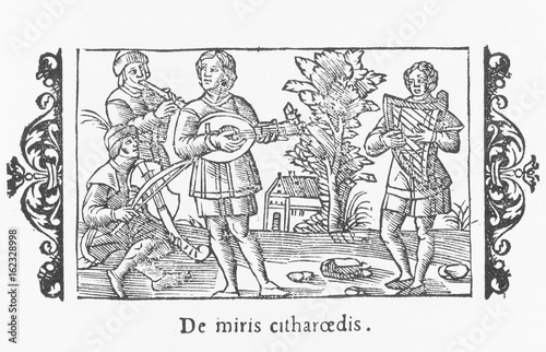 Tableau sur toile 16th Century Musicians. Date: 1555