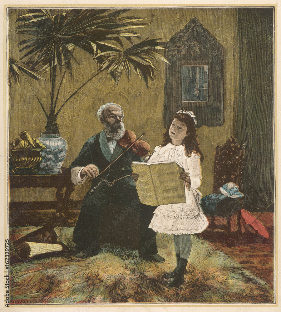 Singer and Fiddler. Date: circa 1880