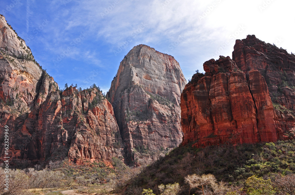 Rock formations in Zion National Park