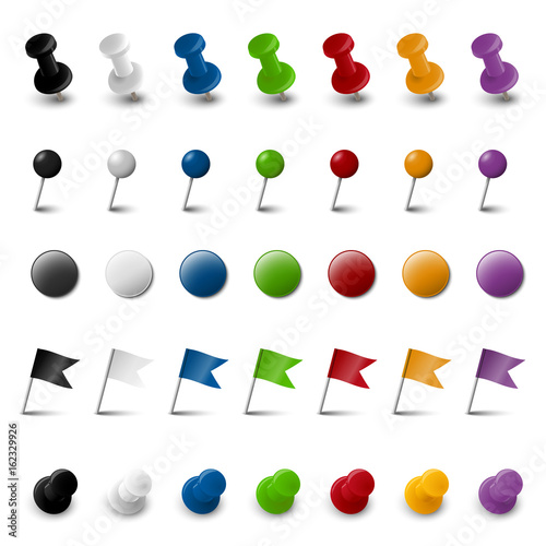 collection of pin needle office supplies