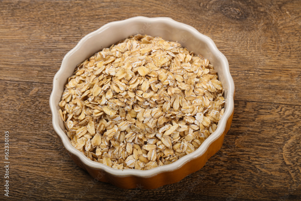 Raw oatmeal Raw oatmeal