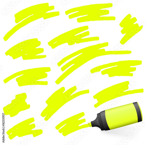 colored highlighter with markings