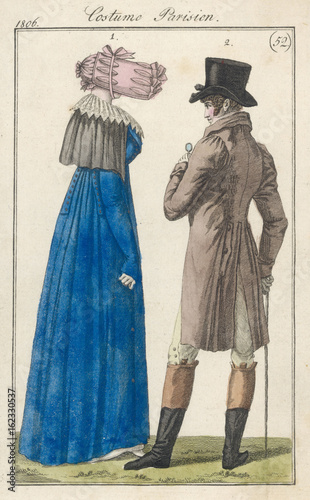 Man - Woman Costume 1806. Date: 1806
