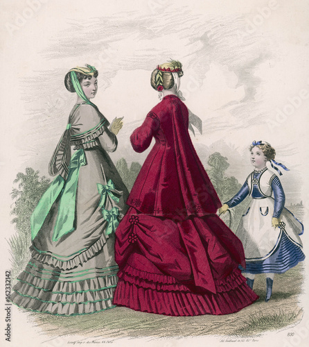 Pannier Skirts of 1868. Date: 1868