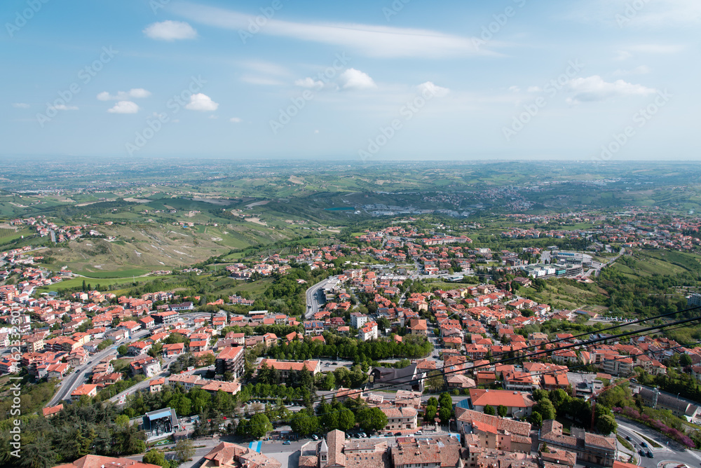 Republic of San Marino. Panorama from Mount Titan