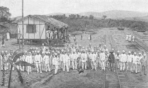 Rail  German East Africa. Date: 1900 photo