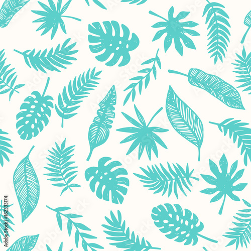 Tropical Leaves seamless pattern