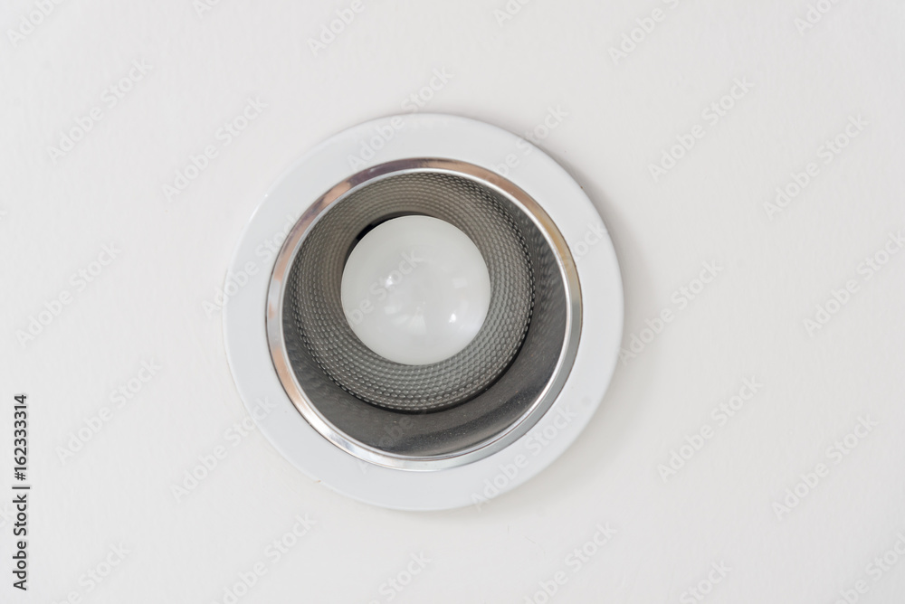 Dirty with dust LED light on ceiling with copyspace Dirty with dust LED light on ceiling with copyspace