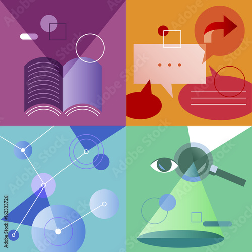 Icon Vectoe Set Business Graphic Colorful