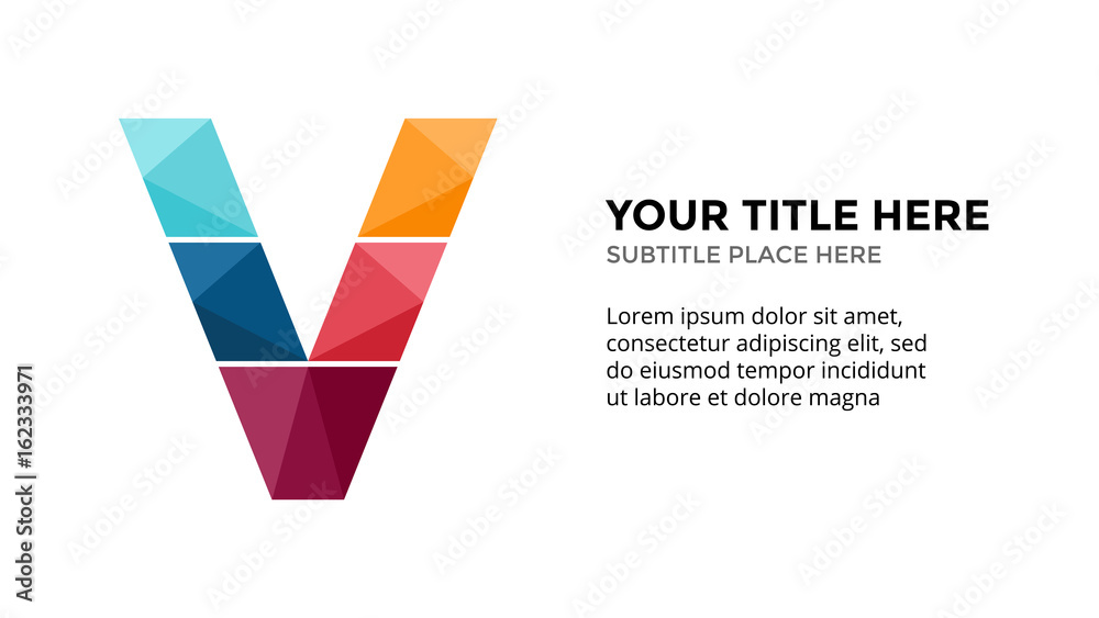 Vector alphabet infographic, presentation slide template. Business