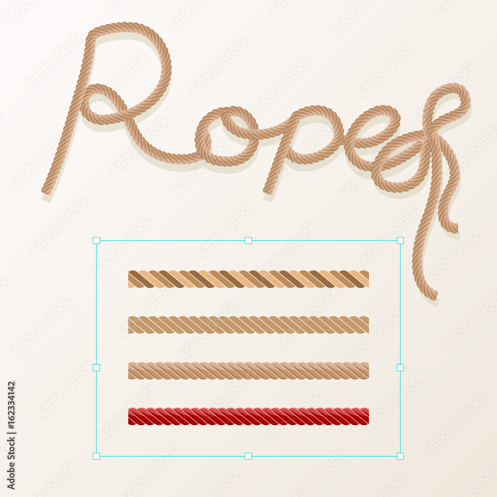 Braided rope pattern seamless for decoration design created by vector. Rope brush for illustrator. Easy to use and modify.