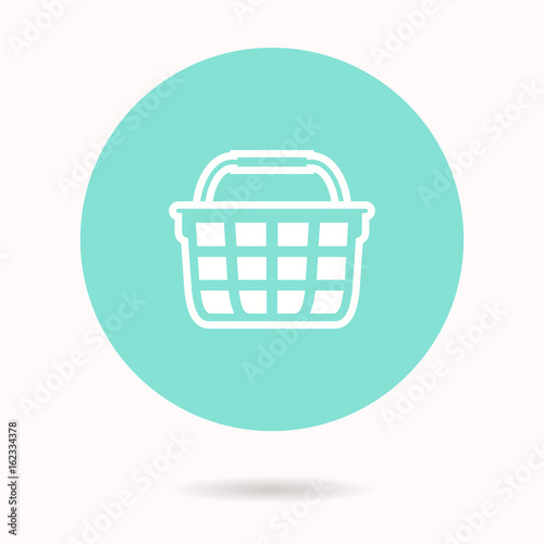 Shopping basket vector icon.