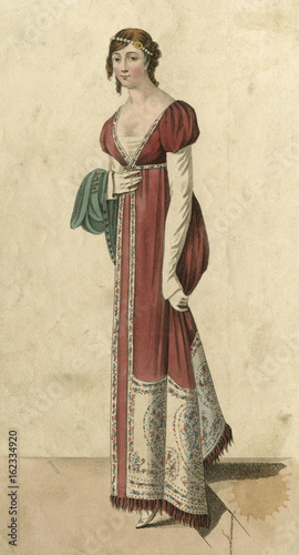 Kashmir Shawl Dress 1810. Date  1810
