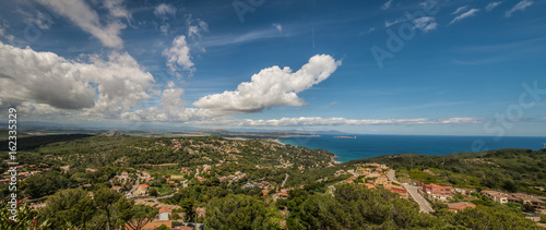 Panorama from Begur hill, Costa Brava, Spain