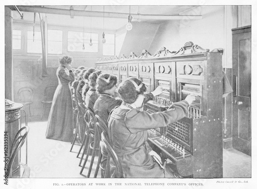 Phone Exchange - 1903. Date: 1903 photo